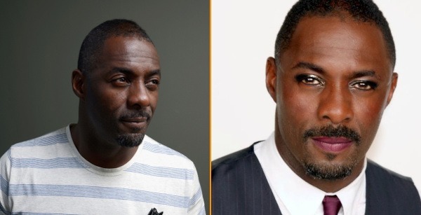 Idris Elba without and with makeup
